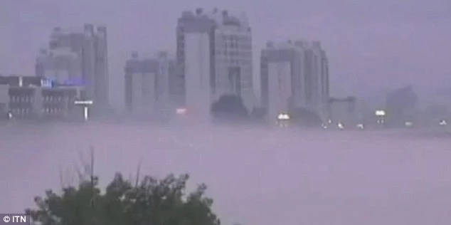 Мираж города-призрака в Китае